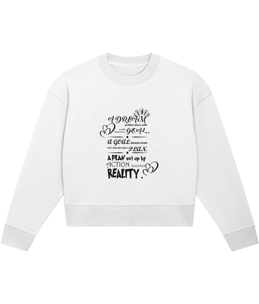 ‘A DREAM written down’, Organic Women's Hoodie sweatshirt (Medium Fit)