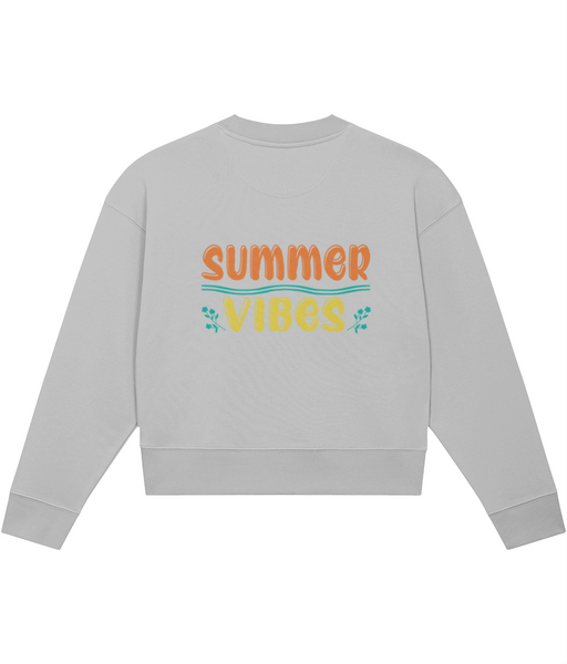 ‘Summer Vibes’, Organic Women's Hoodie Sweatshirt (Front and Back)