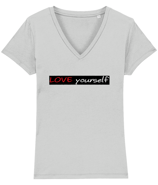 ‘LOVE yourself’, Organic Women's T-shirt (V-Neck)